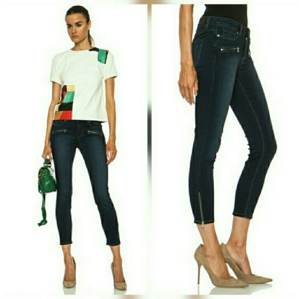 NEW Paige Jane Zip Crop Skinny Jeans Size 26